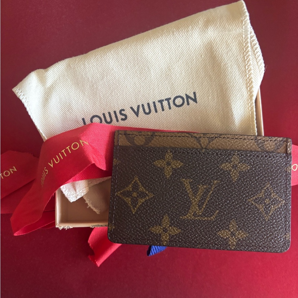Louis Vuitton Brown Monogram Card Holder New